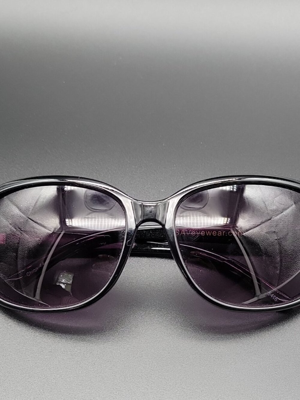 SSR02 Oversize +2.00 Reading Glasses Black Plastic Gray Tinted